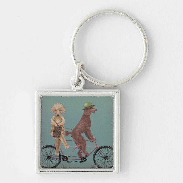 Poodle Tandem Key Ring (Front)
