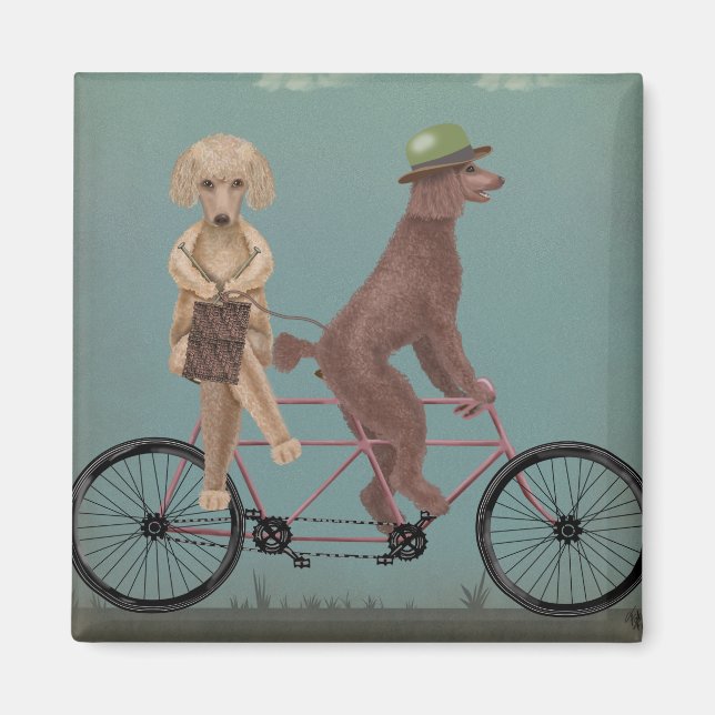 Poodle Tandem Magnet (Front)