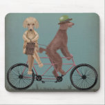 Poodle Tandem Mouse Mat<br><div class="desc">Poodle Tandem by Fabfunky. Features poodles riding a bicycle in a whimsical,  steampunk style. | 192042D</div>