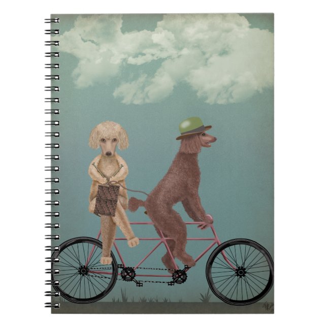 Poodle Tandem Notebook (Front)