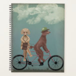 Poodle Tandem Planner<br><div class="desc">Poodle Tandem by Fabfunky. Features poodles riding a bicycle in a whimsical,  steampunk style. | 192042D</div>