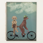 Poodle Tandem Planner<br><div class="desc">Poodle Tandem by Fabfunky. Features poodles riding a bicycle in a whimsical,  steampunk style. | 192042D</div>