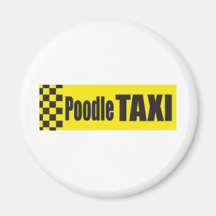 Poodle Taxi Magnet
