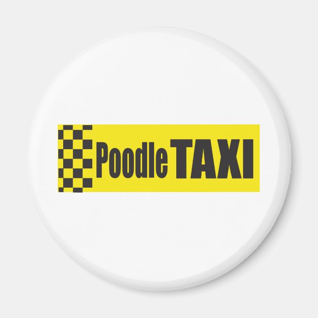 Poodle Taxi Magnet (Front)