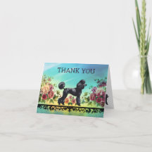 Poodle Thank You Notecard