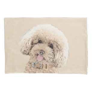 Poodle (Toy, Miniature) Painting Original Dog Art Pillowcase