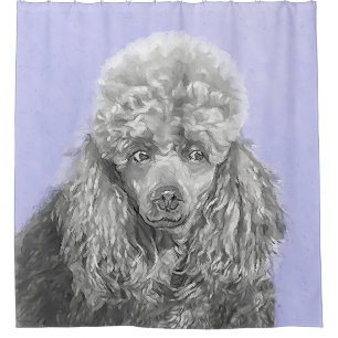 Poodle (Toy, Miniature) Painting Original Dog Art Shower Curtain