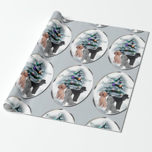 Poodle Trio Christmas Wrapping Paper