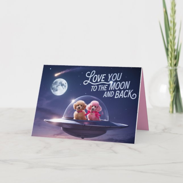Poodle Valentine Card (Front)