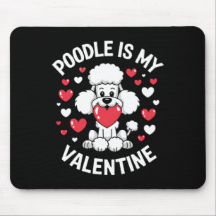 Poodle Valentine Cute Puppy Love Design Mouse Mat