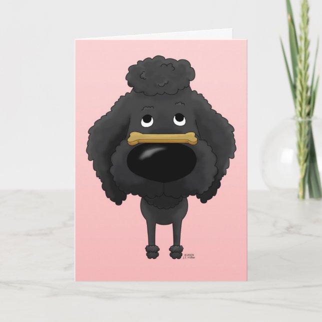 Poodle Valentine Holiday Card (Front)