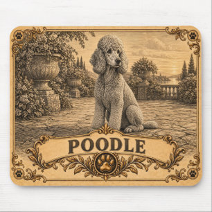 Poodle, Vintage Heritage Dog Mouse Mat