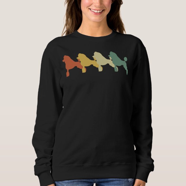 Poodle Vintage Retro Gift     Sweatshirt (Front)