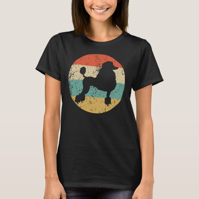 Poodle Vintage Retro Poodle Dog T-Shirt (Front)