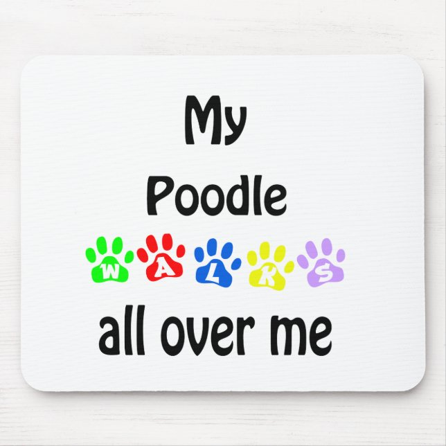 Poodle Walks Design Mouse Mat (Front)