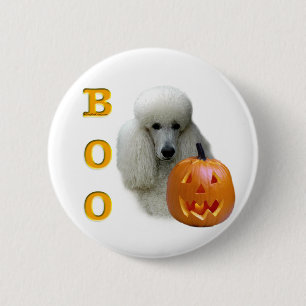 Poodle (White Coated) Boo 6 Cm Round Badge