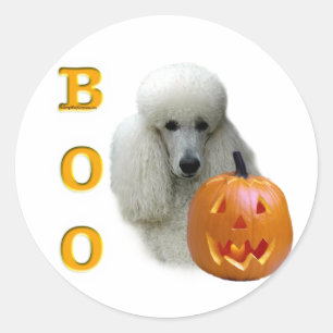 Poodle (White Coated) Boo Classic Round Sticker
