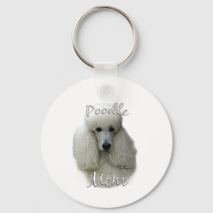 Poodle (white) Mum 2 Key Ring