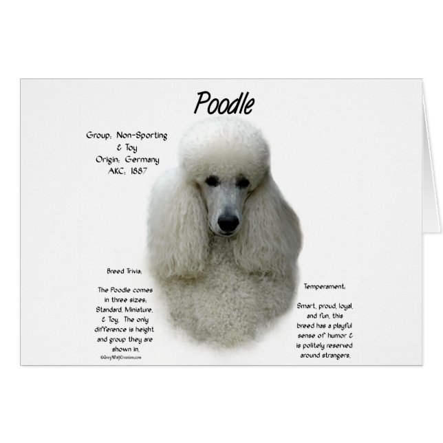 Poodle (wht) History Design (Front Horizontal)