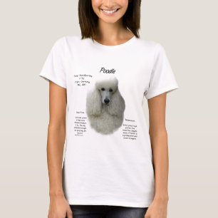 Poodle (wht) History Design T-Shirt