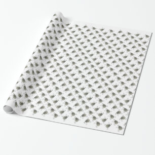Poodle (wht) History Design Wrapping Paper
