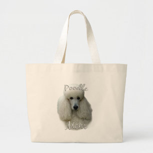 Poodle (wht) Mum 2 Large Tote Bag