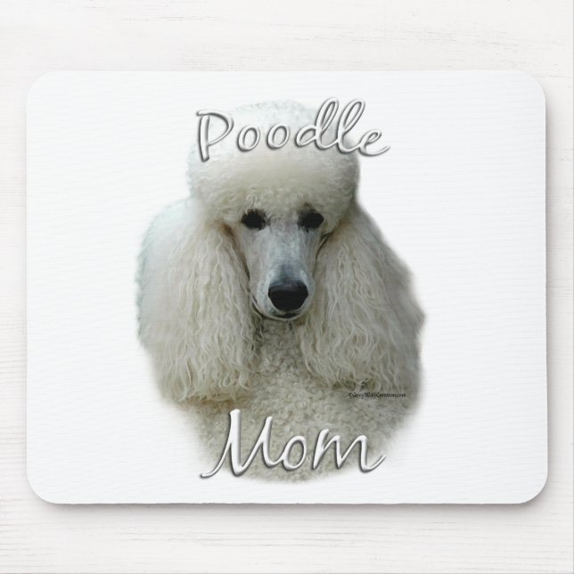 Poodle (wht) Mum 2 Mouse Mat (Front)
