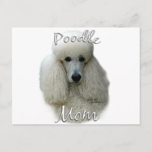 Poodle (wht) Mum 2 Postcard