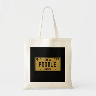 Poodle With American Flag Silhouette Tote Bag