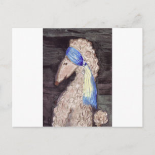 Poodle with the Pearl Earring Postcard