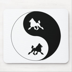 Poodle Yin Yang Mouse Mat
