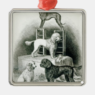 Poodles and Whippet - Group of Mr. Walton's Metal Tree Decoration