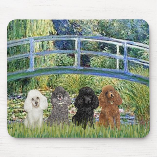 Poodles (four) - Bridge Mouse Mat (Front)