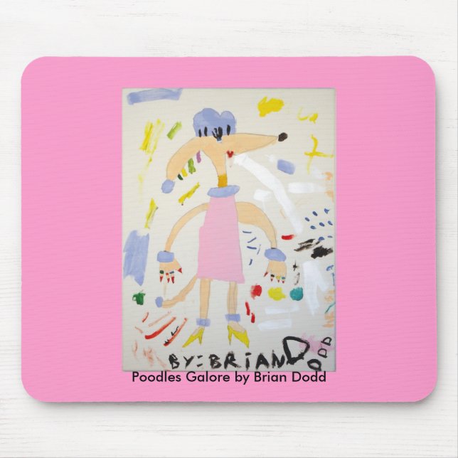 Poodles Galore Mouse Pad by Brian Dodd (Front)