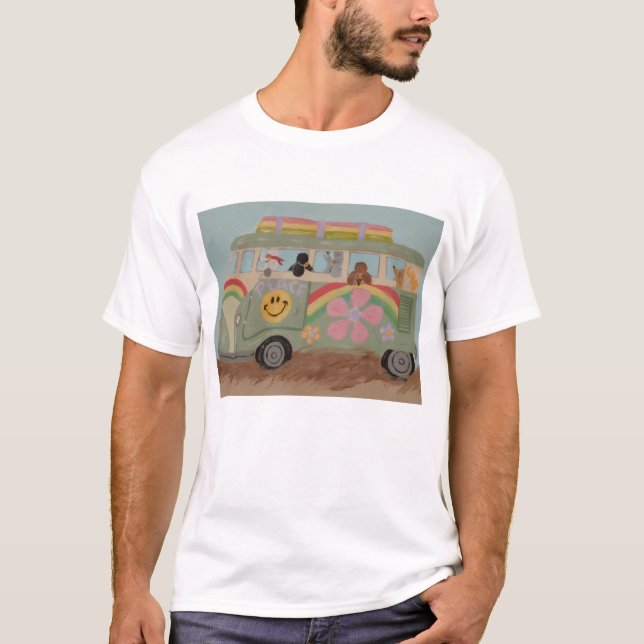 Poodles in Hippy Van T-Shirt (Front)