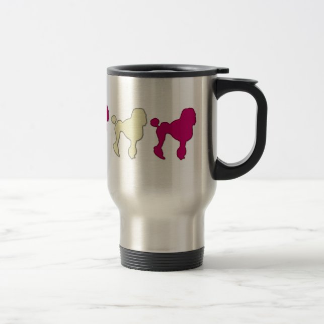 Poodles On Parade Travel Mug (Right)
