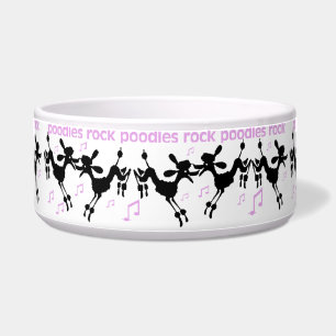 Poodles Rock Dog Bowl