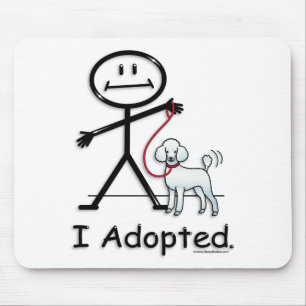 PoodleWhite Mouse Mat
