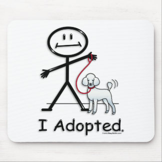 PoodleWhite Mouse Mat