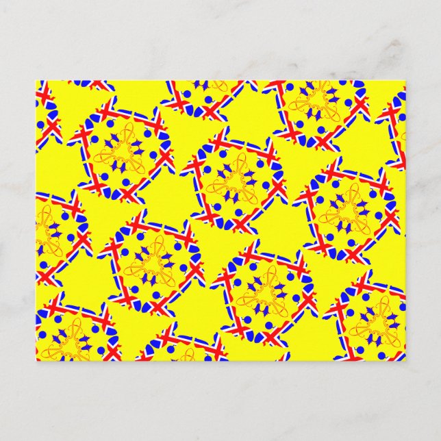 Poodple Brit Pattern Postcard (Front)