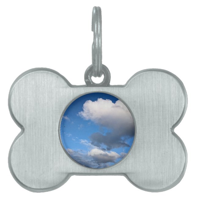 Poofs of greying cloud pet ID tag (Front)