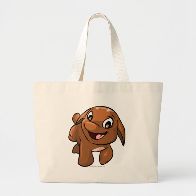 Poogle Brown Large Tote Bag (Front)