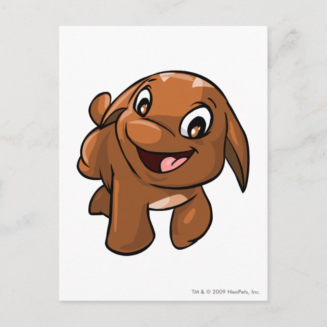 Poogle Brown Postcard (Front)