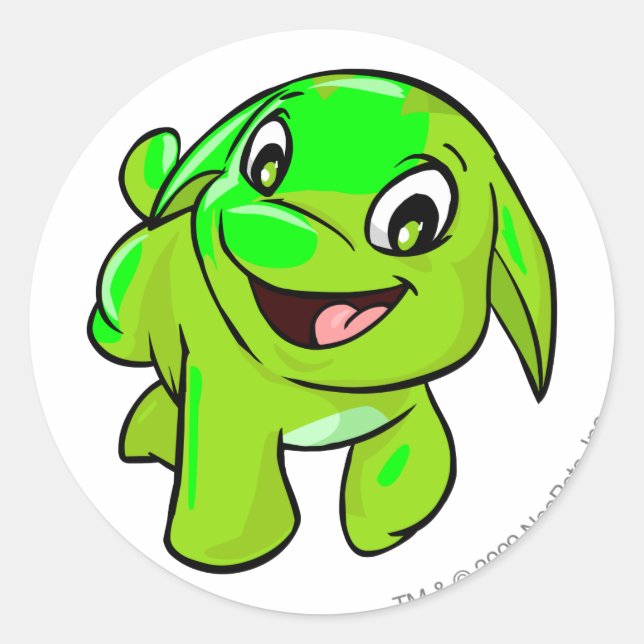 Poogle Glowing Classic Round Sticker (Front)