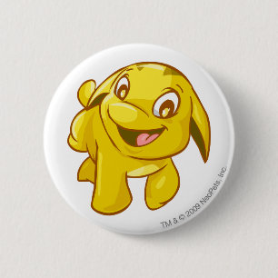 Poogle Gold 6 Cm Round Badge