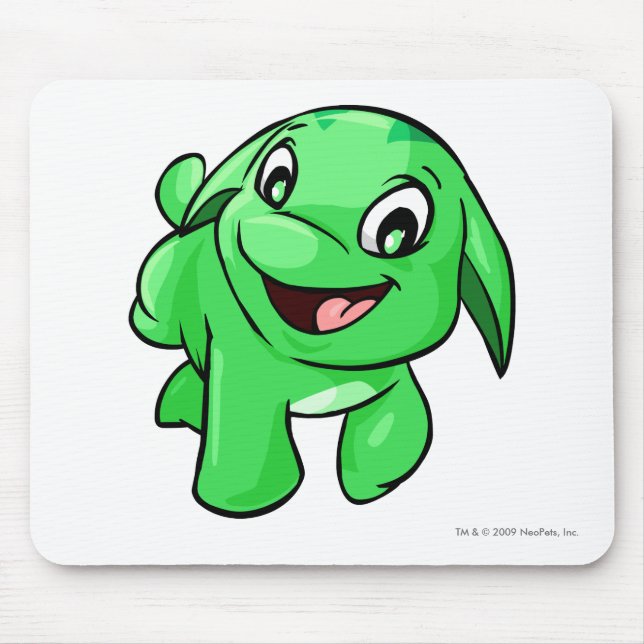 Poogle Green Mouse Mat (Front)