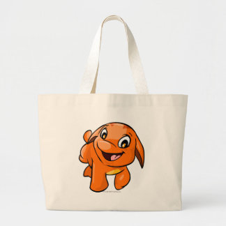 Poogle Orange Large Tote Bag