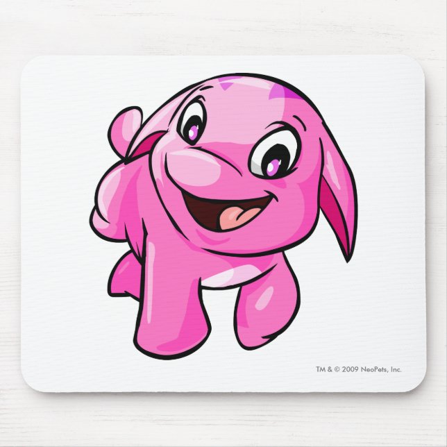 Poogle Pink Mouse Mat (Front)