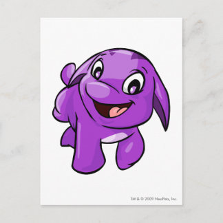 Poogle Purple Postcard