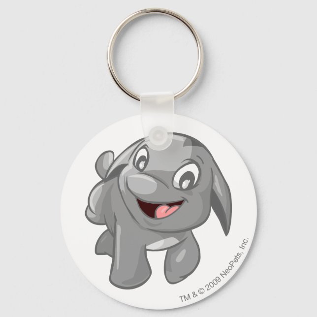 Poogle Silver Key Ring (Front)